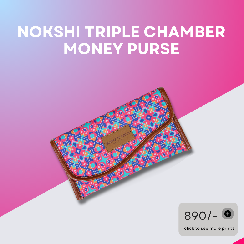 Nokshi Triple Chamber Money Purse
